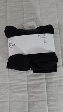 Nike Everyday Cushioned Crew Socks 6-Pack Black Size M (67666-010)